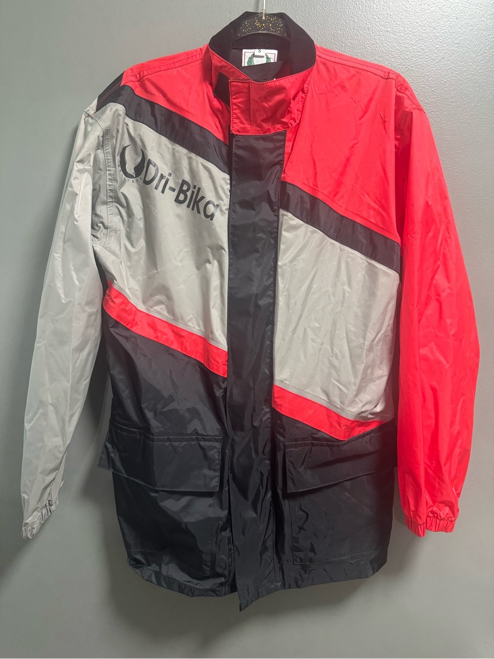 Belstaff Dri Bika Rain Nylon Motorcycle Raincoat Storage Pocket Velcro S Vintage